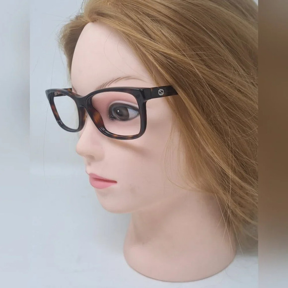 Gucci Women's Eyeglasses Frames Glasses Havana  Square GG 3723 HNZ 52-14-140 - Picture 8 of 15